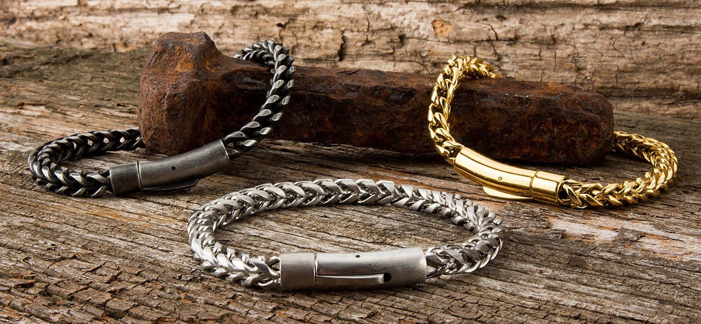Leather & Steel Bracelets
