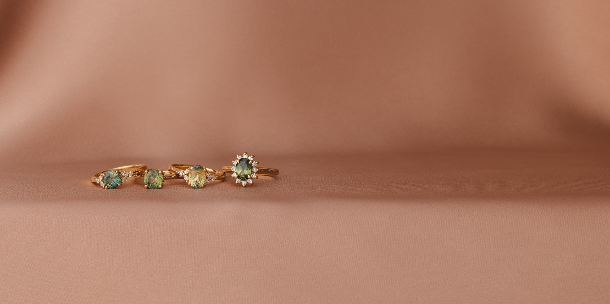 Green gem 2025 engagement rings