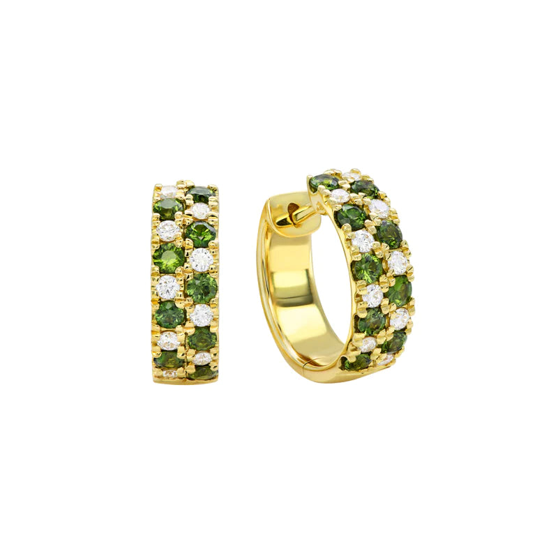 Vivienne Green Sapphire and Diamond Earrings