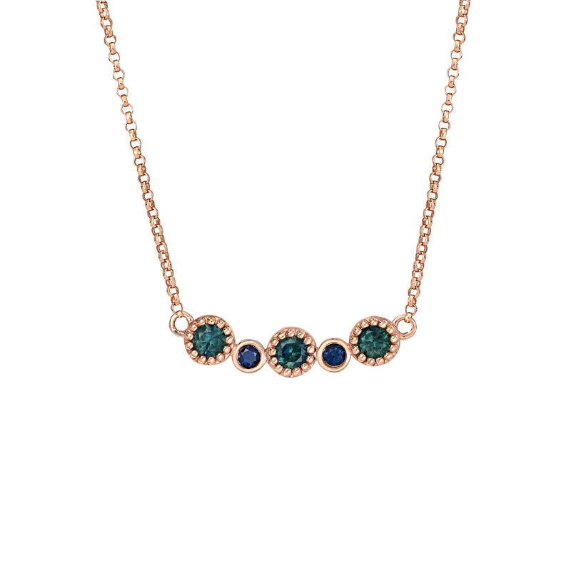 Gwen Teal Sapphire Necklace
