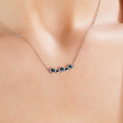 Gwen Teal Sapphire Necklace