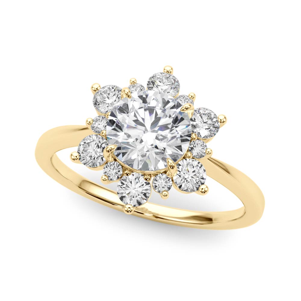 Amber Diamond Engagement Ring Setting – KAVALRI