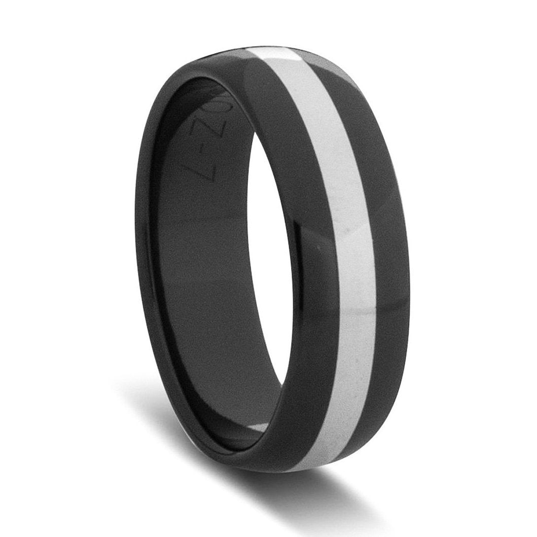 Black zirconium deals mens ring