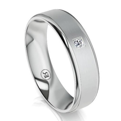 The Astley White Gold Diamond Mens Wedding Ring – KAVALRI