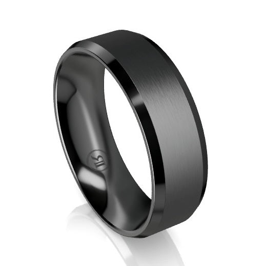 The Vanguard Black Zirconium Wedding Ring – KAVALRI
