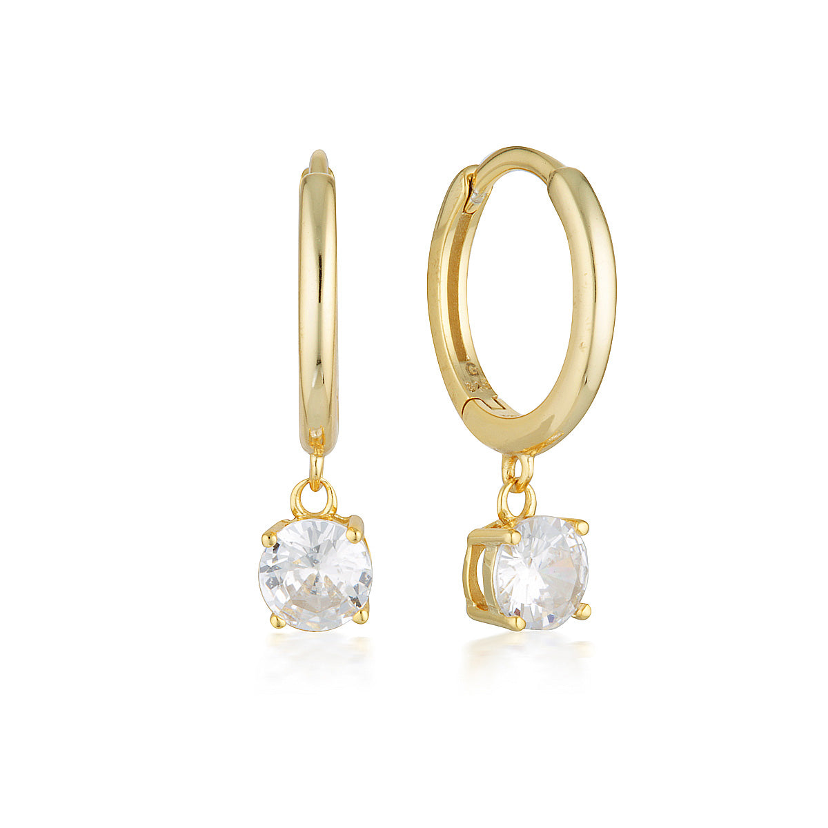 Cubic zirconia deals hoop earrings