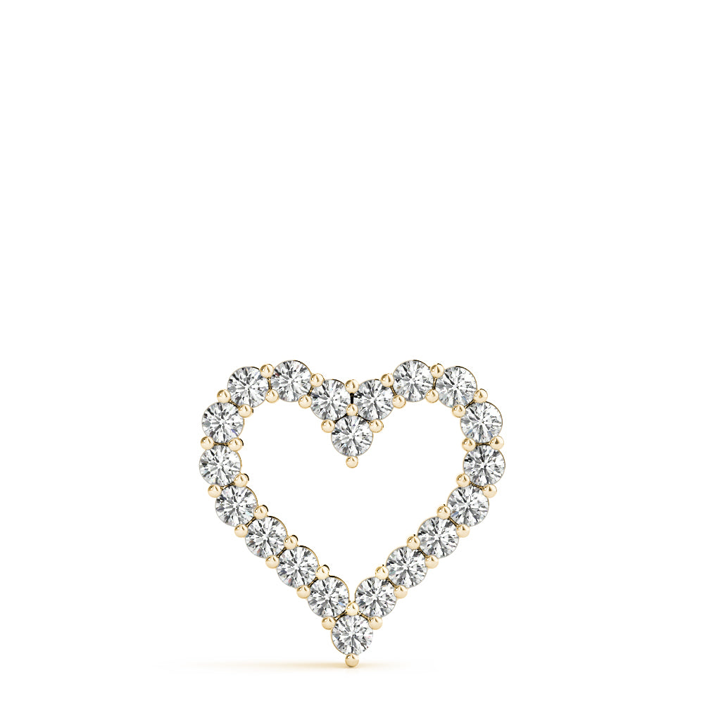 Rose Lab Grown Diamond Heart Pendant & Chain