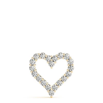 Rose Lab Grown Diamond Heart Pendant & Chain