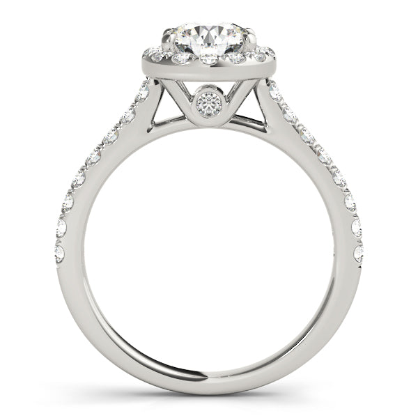 Round Halo Silver & CZ Proposal Ring