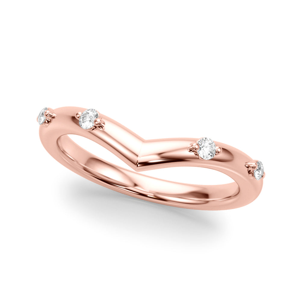 Dottie Curved Diamond Wedding Ring