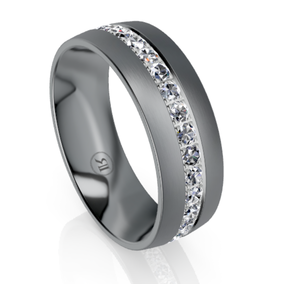 The Regent Tantalum, Platinum & Diamond Ring – KAVALRI