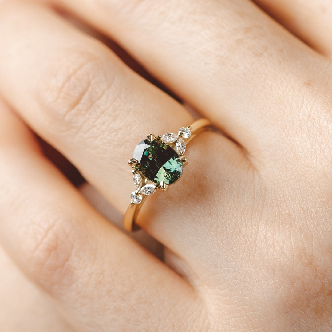 Parti Sapphire Engagement Pear Shaped Engagement Rings Australia