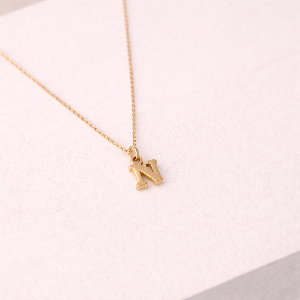 Initial Pendant & Chain N-T (18ct Gold)