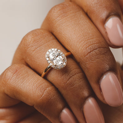 Oval Halo Engagement Rings