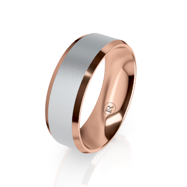 The Vanguard Cobalt Chrome & Gold Bevelled Wedding Ring