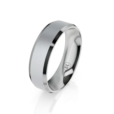 The Vanguard Cobalt Chrome & Gold Bevelled Wedding Ring