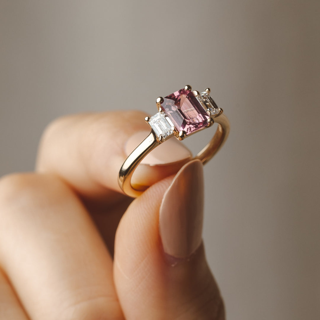 Bronte Pink Spinel Gemstone Engagement Ring – KAVALRI