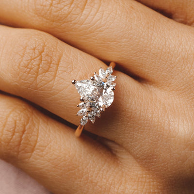 Lola Pear Diamond Engagement Ring Setting