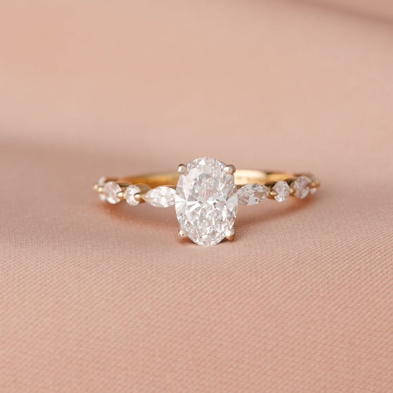 Clementine 1.10 ct E VVS2 Oval Lab Diamond Ring – KAVALRI