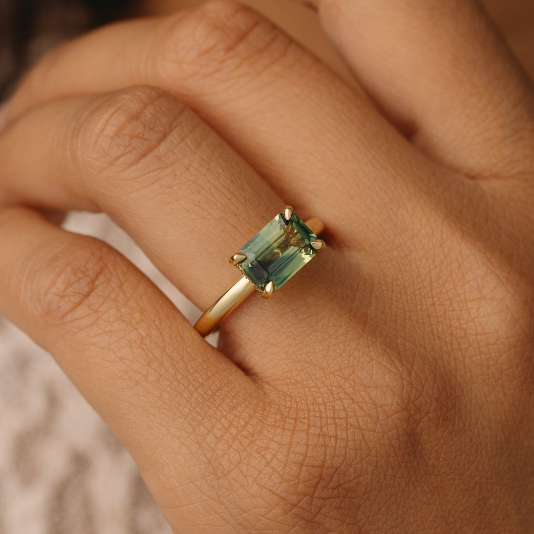 Noelle East West 2.66 ct Australian Sapphire Engagement Ring