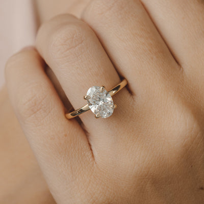 Noelle Oval Diamond Engagement Ring Setting