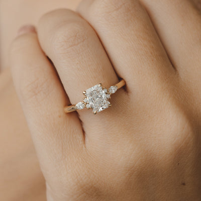 Willow Radiant Diamond Engagement Ring Setting