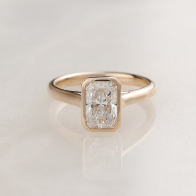 Hannah 1.31 ct Radiant Bezel Lab Grown Diamond Engagement Ring