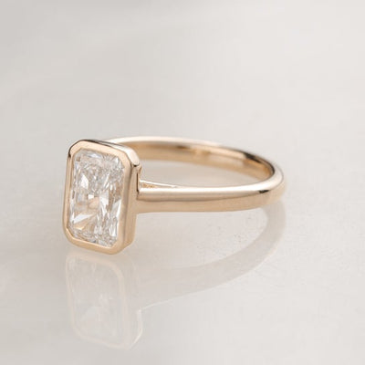 Hannah 1.31 ct Radiant Bezel Lab Grown Diamond Engagement Ring