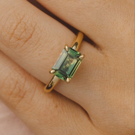 Noelle East West 2.66 ct Australian Sapphire Engagement Ring