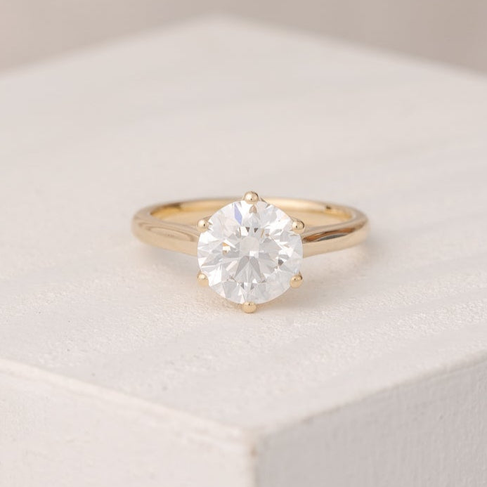 Peony 2.54 ct Round Lab Grown Diamond Ring