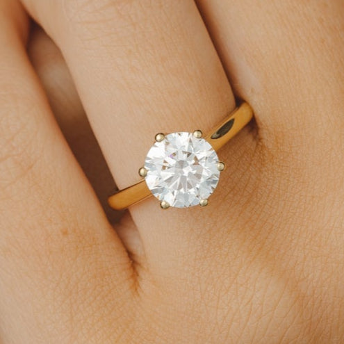 Peony 2.54 ct Round Lab Grown Diamond Ring