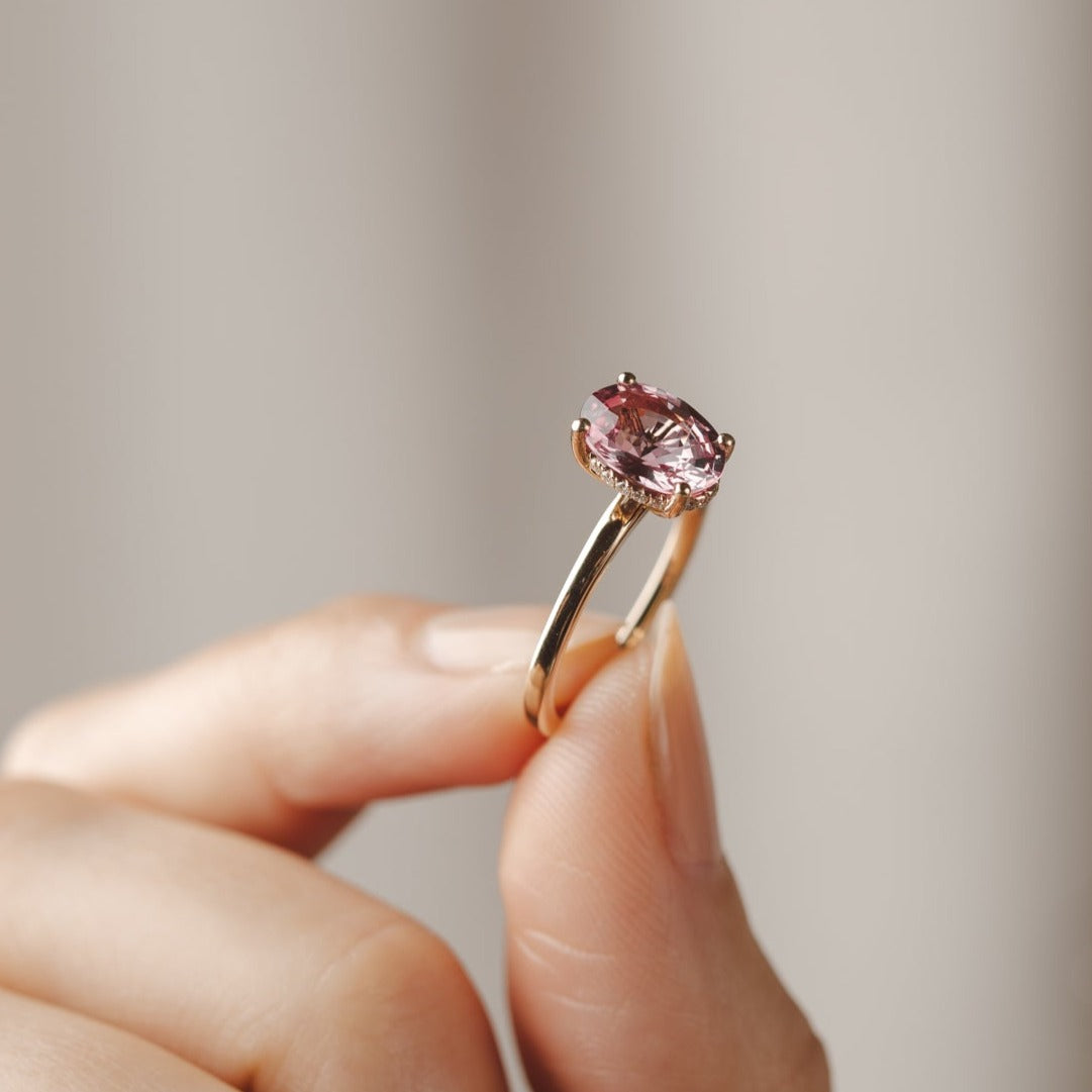 pink gemstone engagement rings