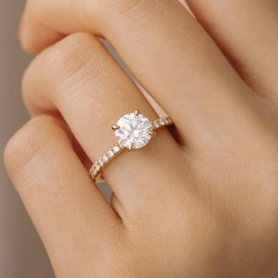 Alyssa Round Diamond Engagement Ring Setting