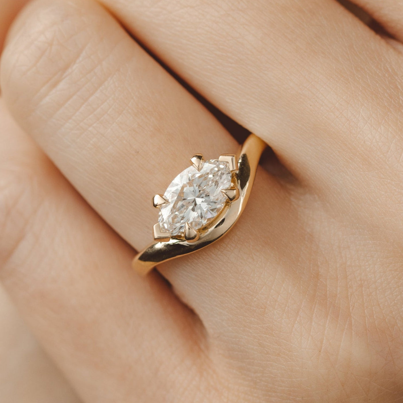 Dahlia Marquise Diamond Engagement Ring Setting