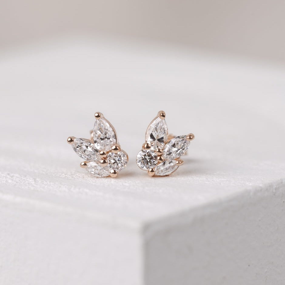 Hallie Lab Grown Diamond Bloom Stud Earrings (1 ct TDW)