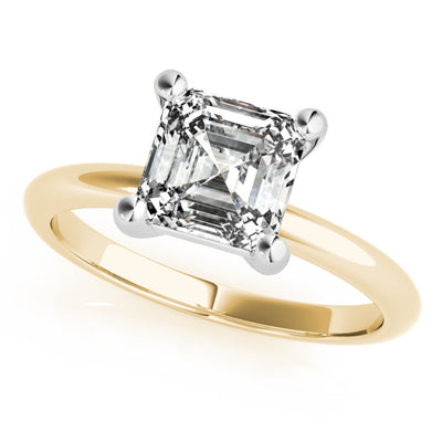 Lara Asscher Cut Diamond Engagement Ring Setting