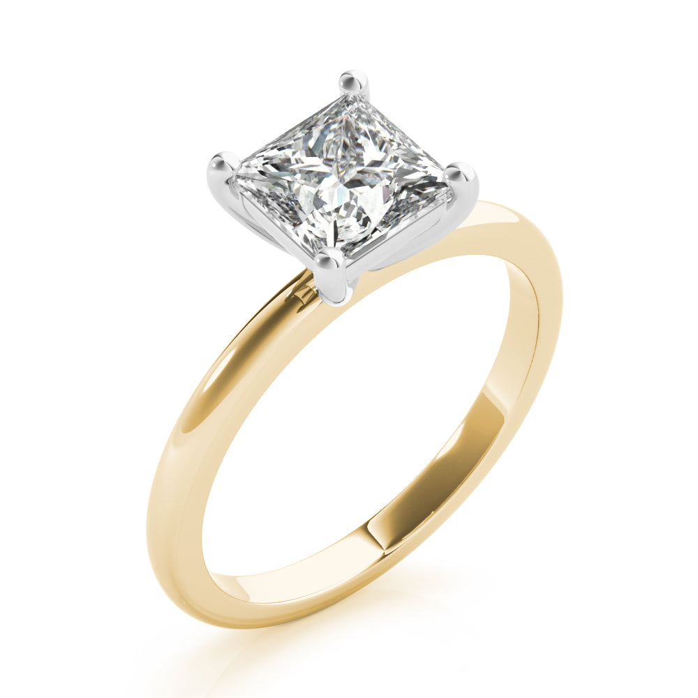 Lara Square Princess Cut Diamond Engagement Ring Setting