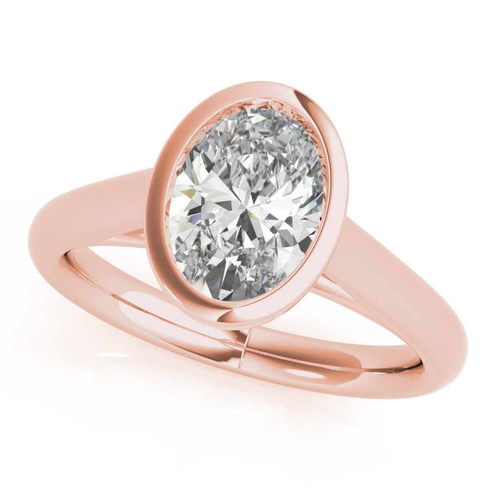 Oval Hannah Bezel Engagement Ring Setting