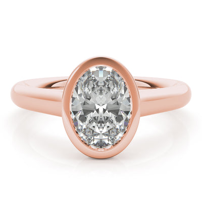 Oval Hannah Bezel Engagement Ring Setting