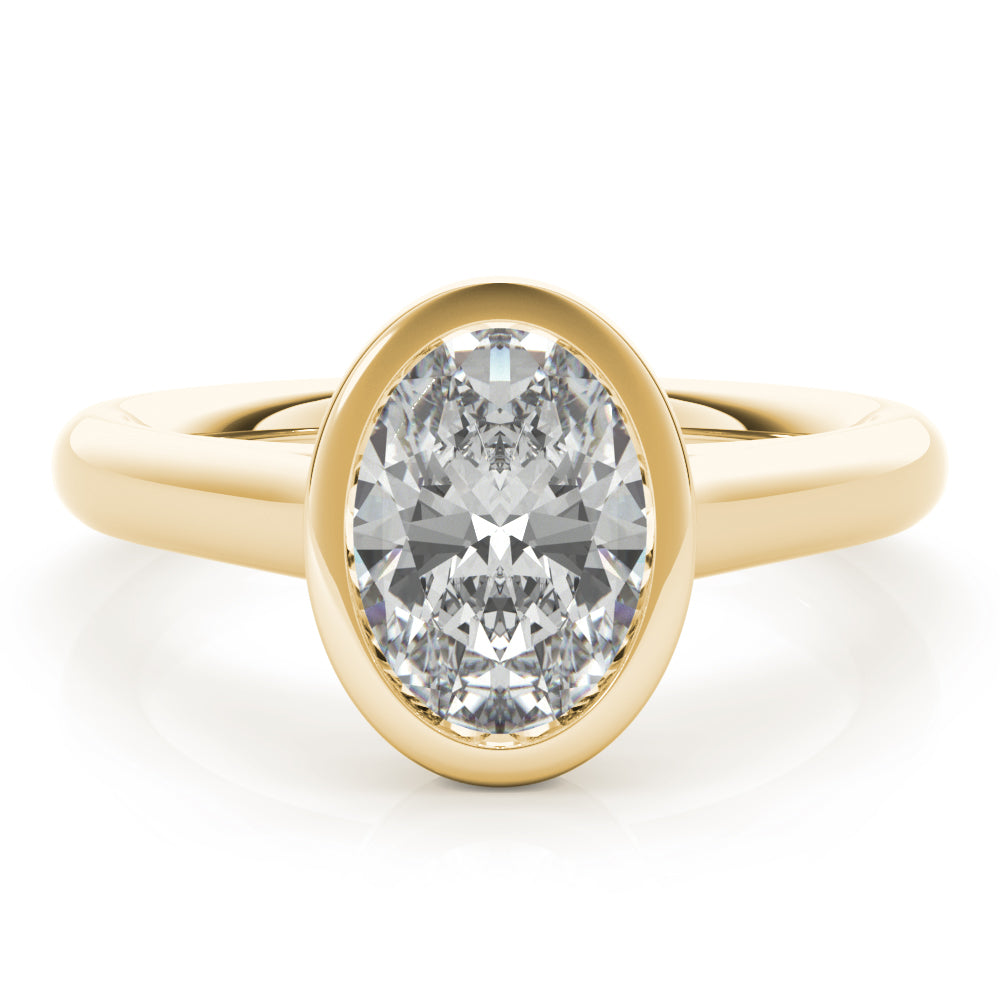 Oval Hannah Bezel Engagement Ring Setting