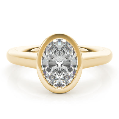 Oval Hannah Bezel Engagement Ring Setting