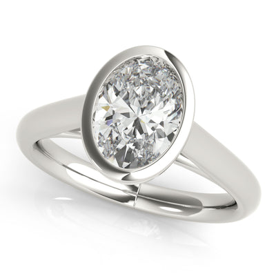 Oval Hannah Bezel Engagement Ring Setting