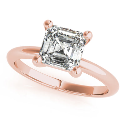 Lara Asscher Cut Diamond Engagement Ring Setting