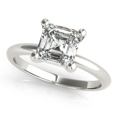 Lara Asscher Cut Diamond Engagement Ring Setting