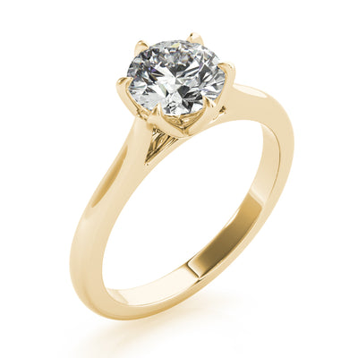 Fleur 6 Prong Solitaire Engagement Ring Setting