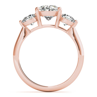 Charlotte Midi Oval and Round Trilogy Diamond Engagement Ring Setting