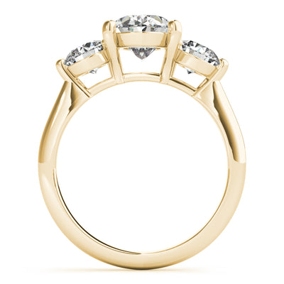 Charlotte Grande Oval and Round Diamond Engagement Ring Setting