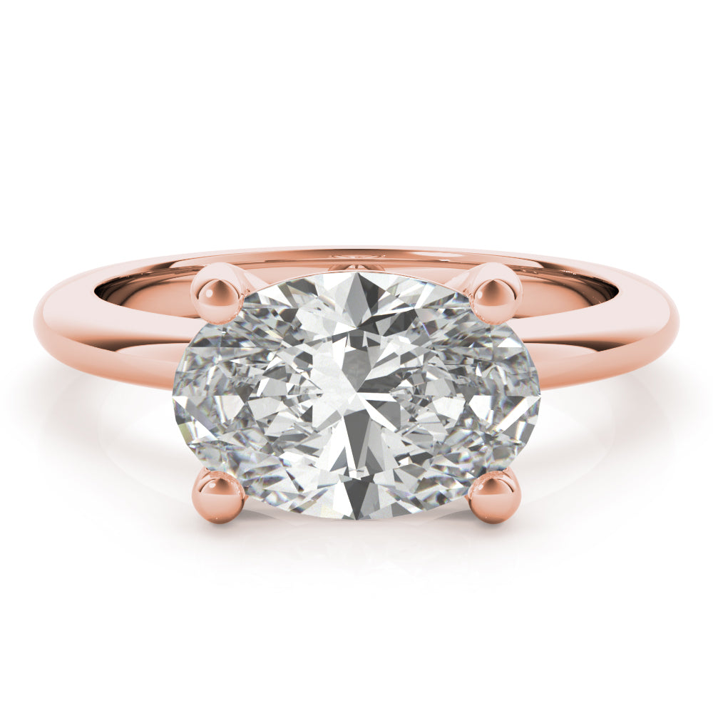 Lara East West Oval Diamond Engagement Ring Setting – KAVALRI