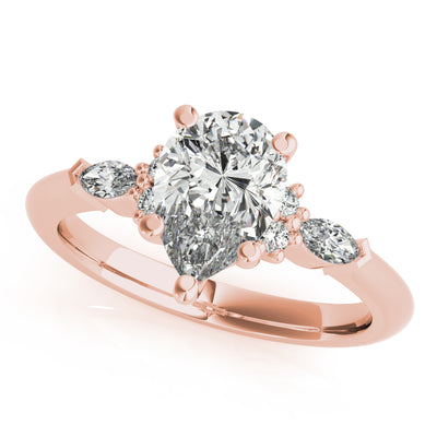 Willow Pear Diamond Engagement Ring Setting