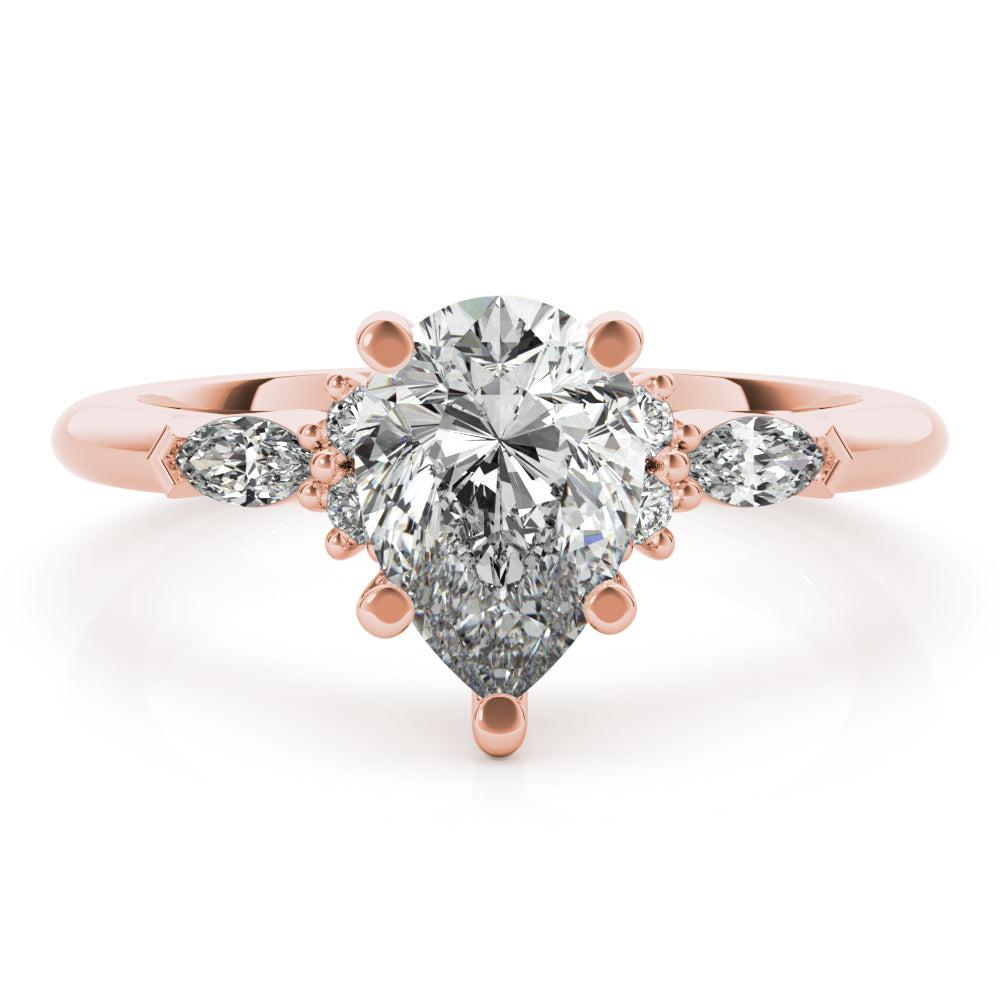 Willow Pear Diamond Engagement Ring Setting